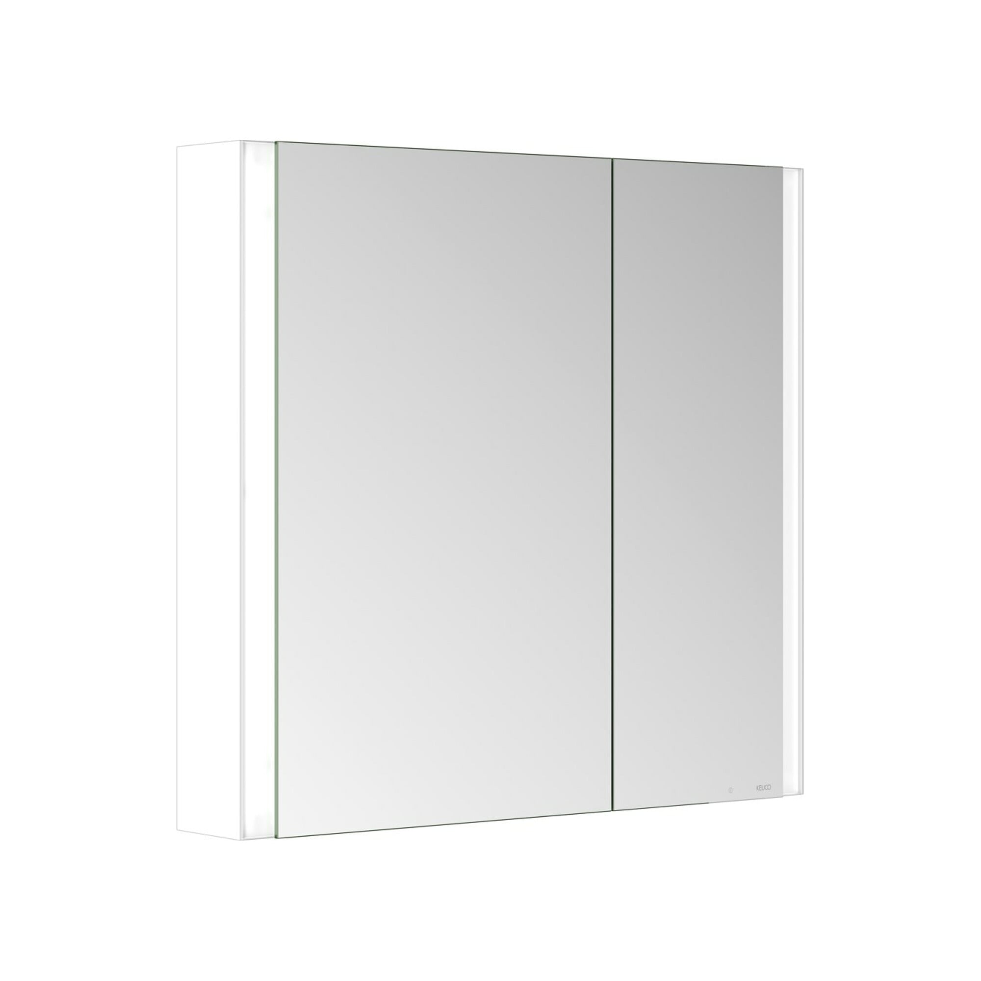 Keuco Spiegelschrank 2-türig Somaris 80x71x12,7cm, we. ma, Vorbau, asym.
