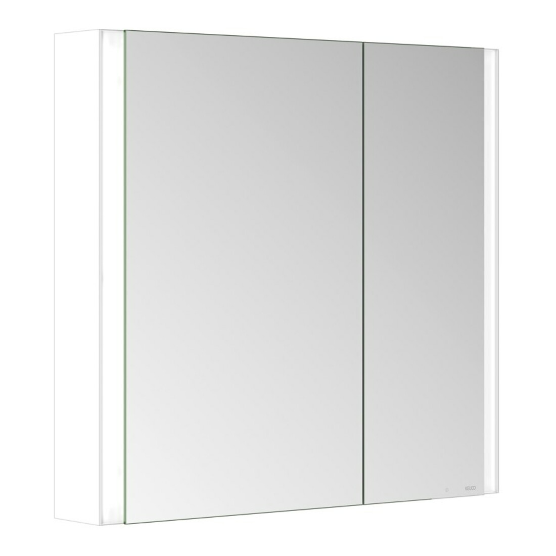 Keuco Spiegelschrank 2-türig Somaris 80x71x12,7cm, we. ma, Vorbau, asym.