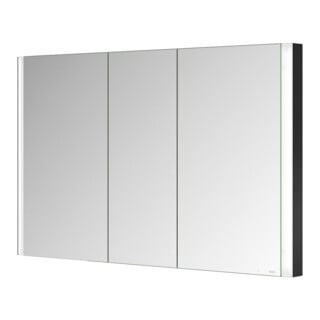 Keuco Spiegelschrank 3-türig Somaris 120x71x11,5cm, Wandeinbau, schwarz matt