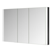 Keuco Spiegelschrank 3-türig Somaris 120x71x11,5cm, Wandeinbau, schwarz matt