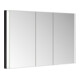 Keuco Spiegelschrank 3-türig Somaris 120x71x11,5cm, Wandeinbau, schwarz matt-4