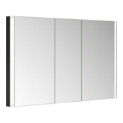 Keuco Spiegelschrank 3-türig Somaris 120x71x11,5cm, Wandeinbau, schwarz matt-5