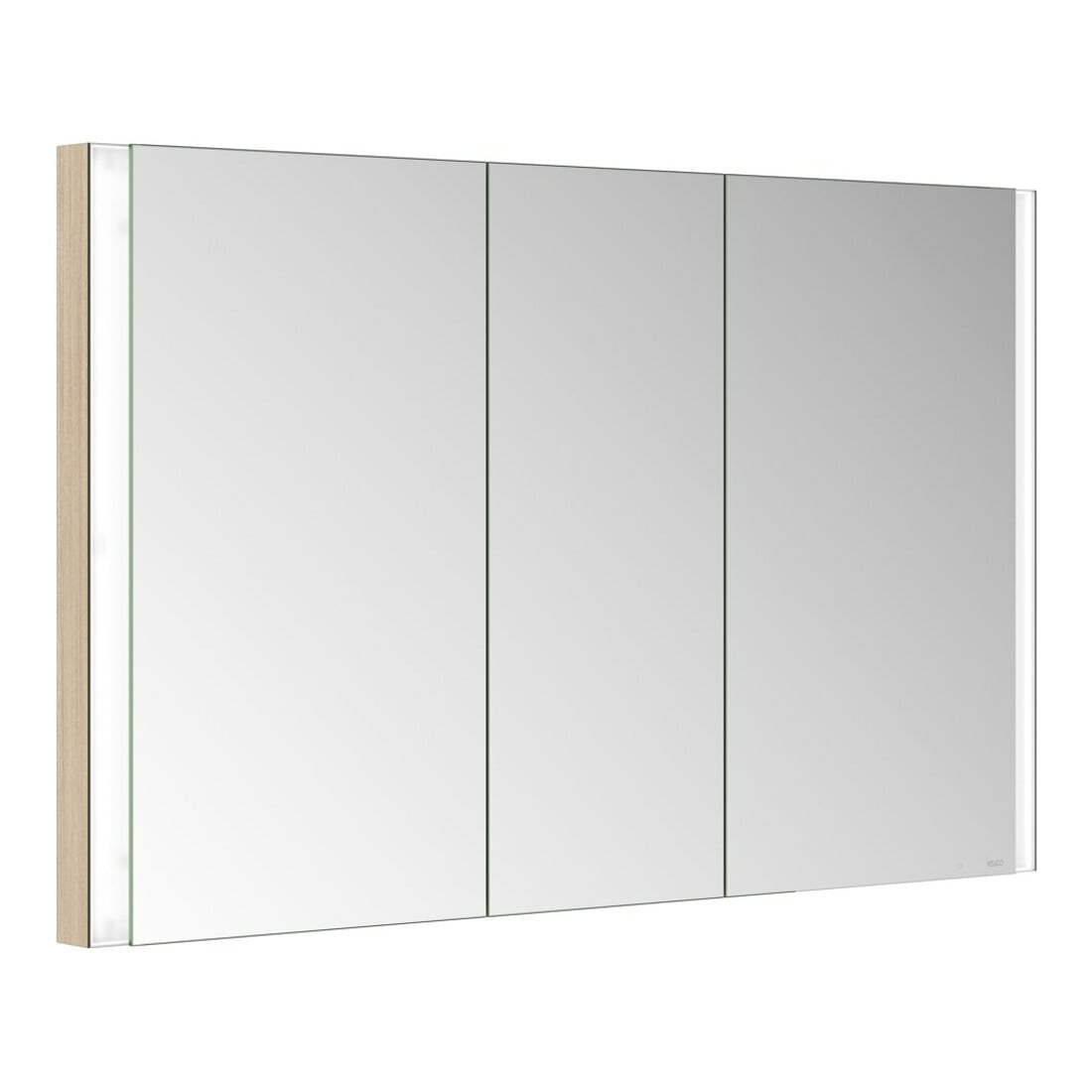 Keuco Spiegelschrank 3-türig Somaris 120x71x11,5cm, WE, Eiche hell Dekor