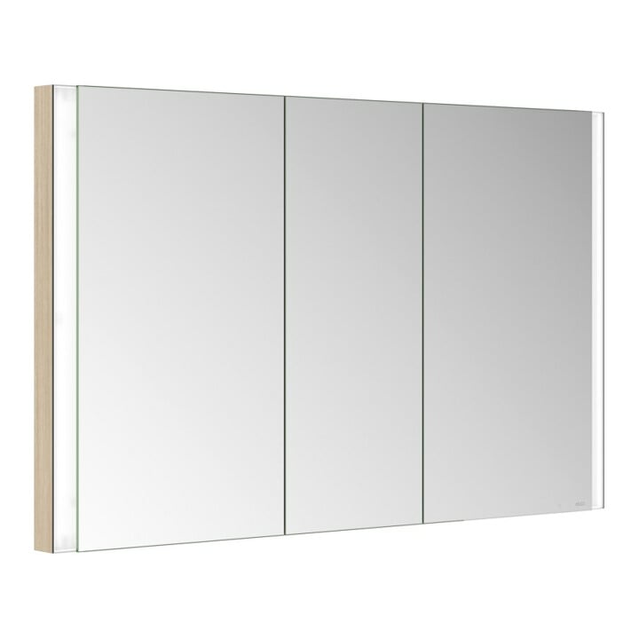 Keuco Spiegelschrank 3-türig Somaris 120x71x11,5cm, WE, Eiche hell Dekor