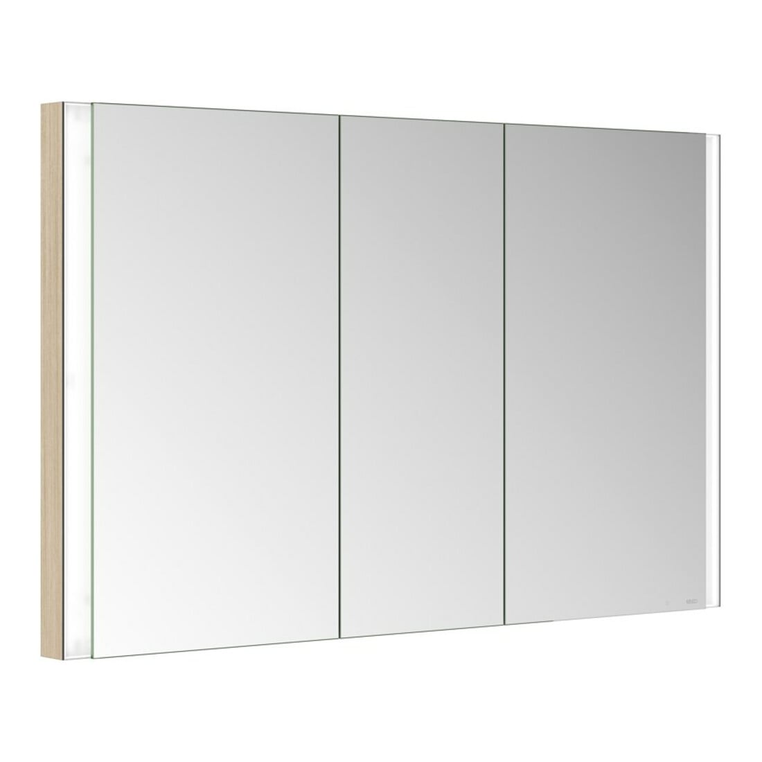 Keuco Spiegelschrank 3-türig Somaris 120x71x11,5cm, WE, Eiche hell Dekor