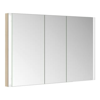 Keuco Spiegelschrank 3-türig Somaris 120x71x11,5cm, WE, Hz, Ei he Dek.