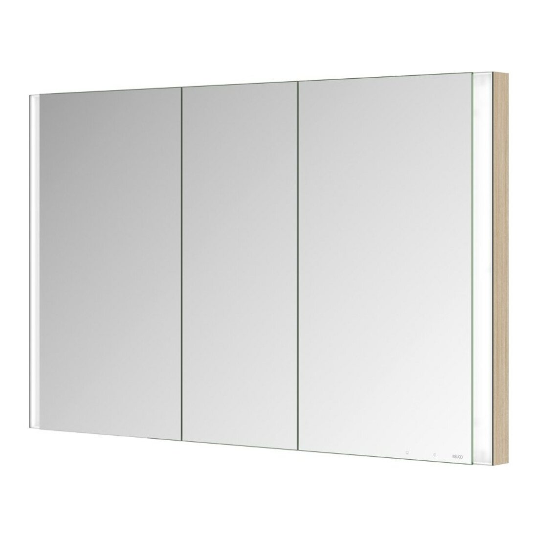 Keuco Spiegelschrank 3-türig Somaris 120x71x11,5cm, WE, Hz, Ei he Dek.