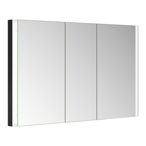 Keuco Spiegelschrank 3-türig Somaris 120x71x11,5cm, WE, Spiegel-Hz., sw matt