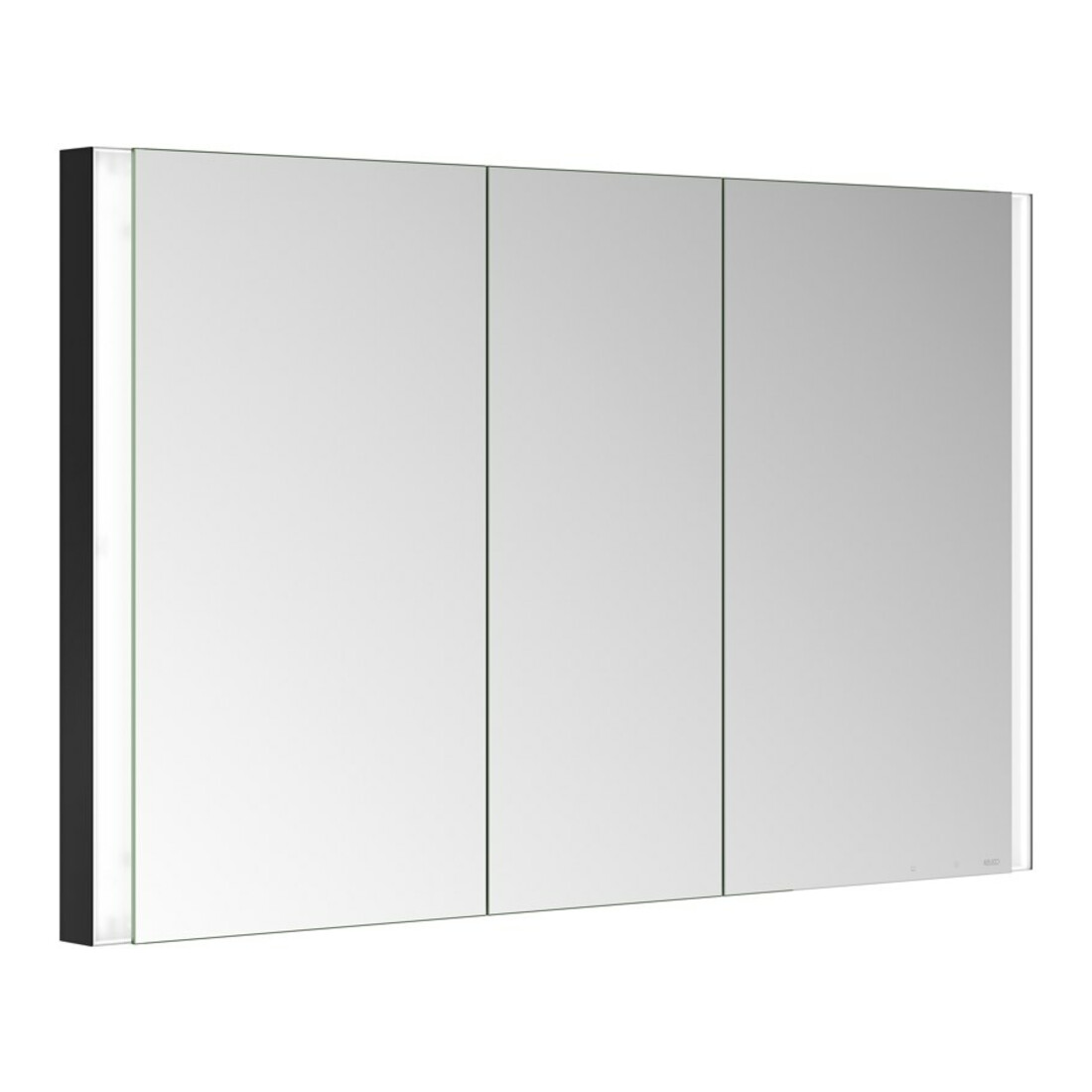 Keuco Spiegelschrank 3-türig Somaris 120x71x11,5cm, WE, Spiegel-Hz., sw matt