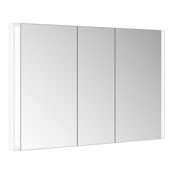 Keuco Spiegelschrank 3-türig Somaris 120x71x11,5cm, WE, Spiegel-Hz., we. matt