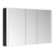 Keuco Spiegelschrank 3-türig Somaris 120x71x12,7cm, Wandvorbau, schwarz matt-2
