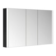 Keuco Spiegelschrank 3-türig Somaris 120x71x12,7cm, Wandvorbau, schwarz matt-2