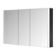 Keuco Spiegelschrank 3-türig Somaris 120x71x12,7cm, Wandvorbau, schwarz matt-2