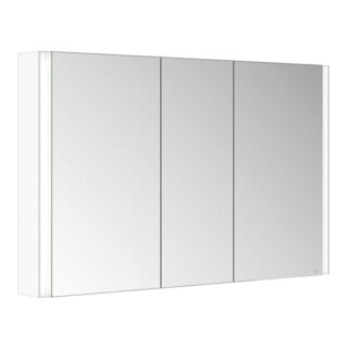 Keuco Spiegelschrank 3-türig Somaris 120x71x12,7cm, Wandvorbau, weiß matt