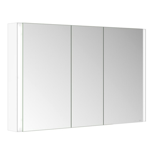 Keuco Spiegelschrank 3-türig Somaris 120x71x12,7cm, Wandvorbau, weiß matt