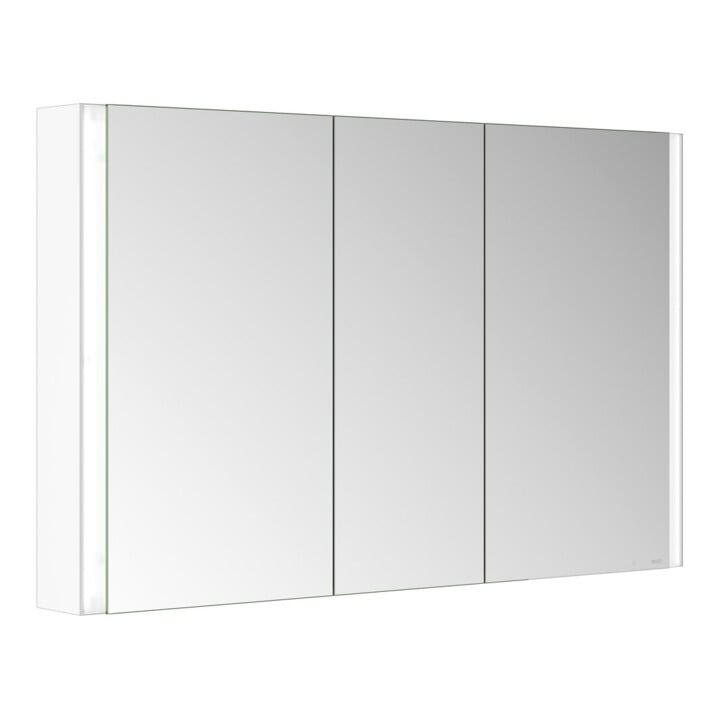 Keuco Spiegelschrank 3-türig Somaris 120x71x12,7cm, Wandvorbau, weiß matt