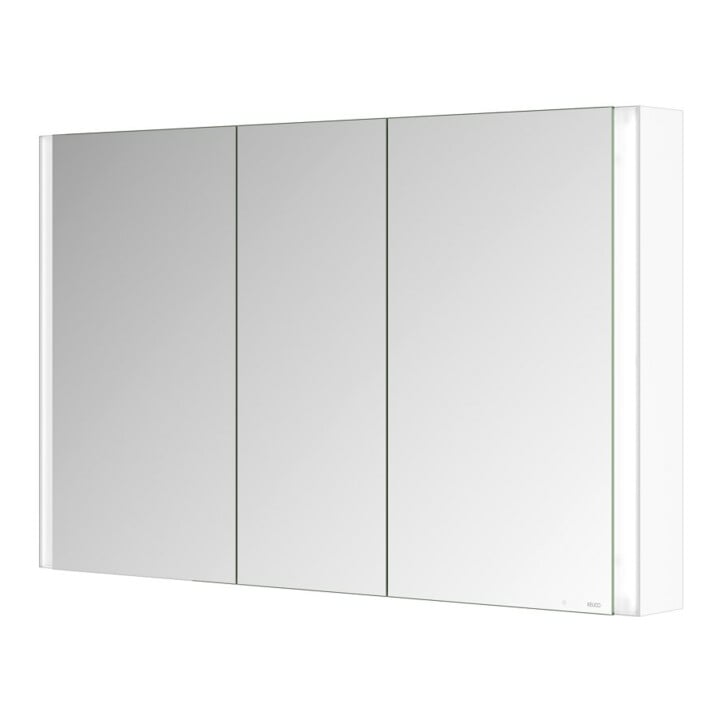 Keuco Spiegelschrank 3-türig Somaris 120x71x12,7cm, Wandvorbau, weiß matt