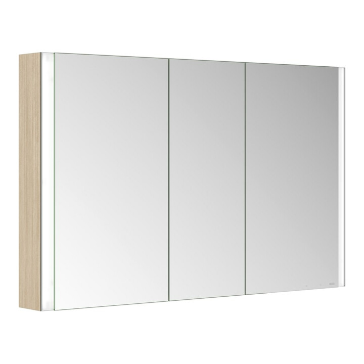 Keuco Spiegelschrank 3-türig Somaris 120x71x12,7cm, WV, Hz, Ei he Dek.