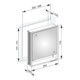 Keuco Spiegelschrank LUMOS ROYAL 650 x 735 x 165 mm Anschlag rechts silber-gebeizt-eloxiert-3