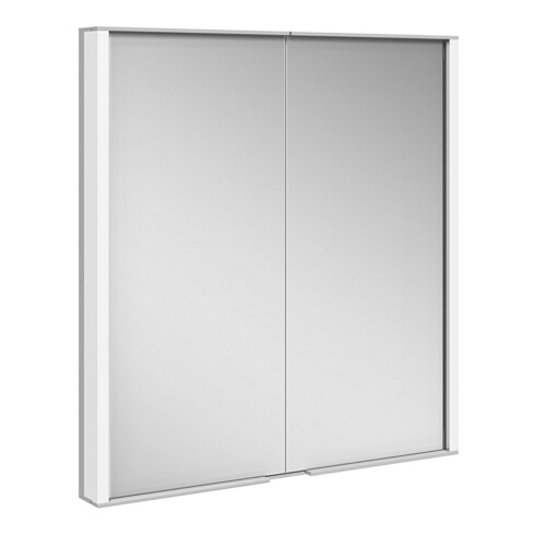 Keuco Spiegelschrank Royal Match 650x700x160mm, si-elox, WE, 2 Drehtüren