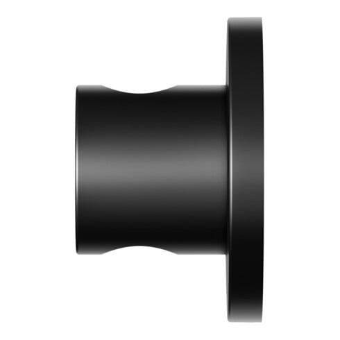 Keuco Support de douche mural IXMO noir mat, rosace ronde, utilisable à droite ou à gauche