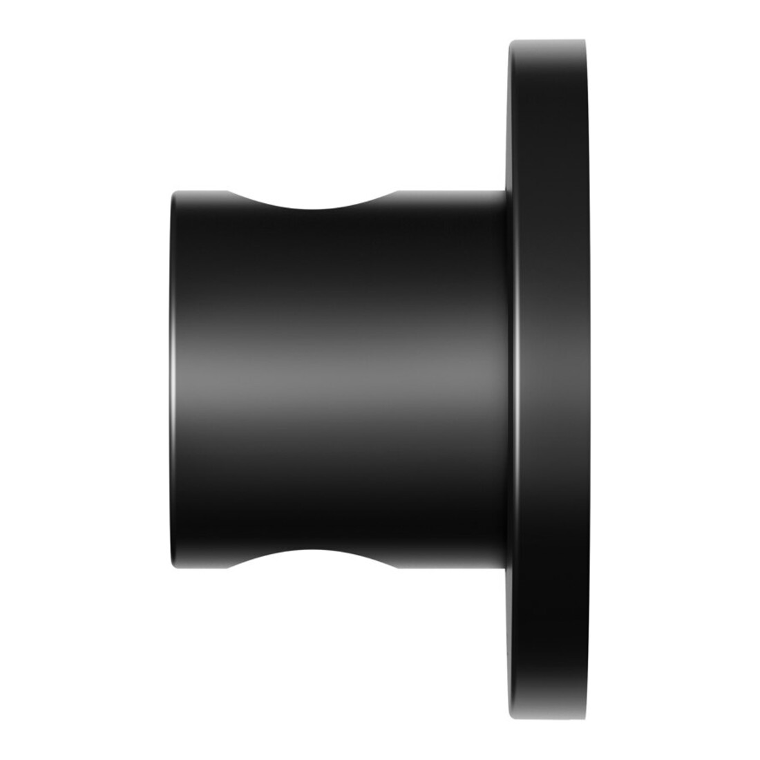 Keuco Support de douche mural IXMO noir mat, rosace ronde, utilisable à droite ou à gauche