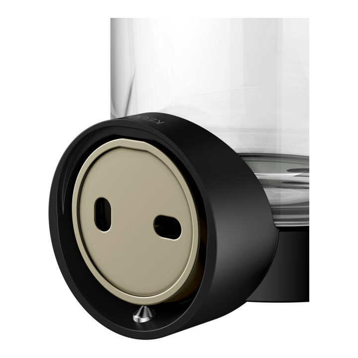 Keuco Support en verre REVA noir mat, avec verre en cristal véritable