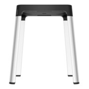 Keuco Tabouret AXESS assise 338 mm, alu argenté anodisé/noir