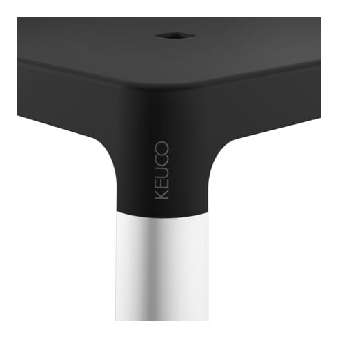 Keuco Tabouret AXESS assise 338 mm, alu argenté anodisé/noir