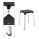 Keuco Tabouret AXESS assise 338 mm, alu argenté anodisé/noir-4