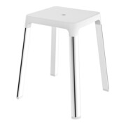 Keuco Tabouret AXESS Assise 338 mm, chromé/blanc-5