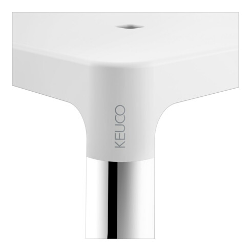 Keuco Tabouret AXESS Assise 338 mm, chromé/blanc