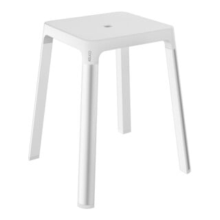 Keuco Tabouret AXESS Assise 338mm, alu argenté anodisé/blanc