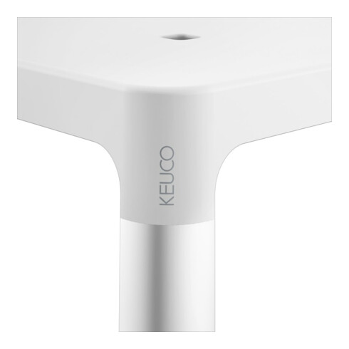 Keuco Tabouret AXESS Assise 338mm, alu argenté anodisé/blanc