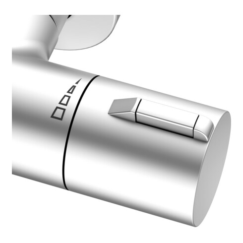 Keuco Thermostat-Brausemischer Plan blue AP, Aluminium-finish