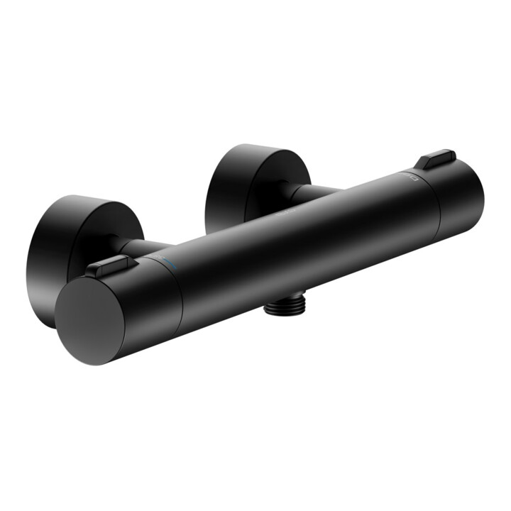 Keuco Thermostat-Brausemischer Plan blue AP, schwarz-matt