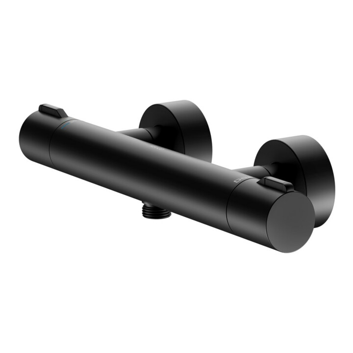 Keuco Thermostat-Brausemischer Plan blue AP, schwarz-matt