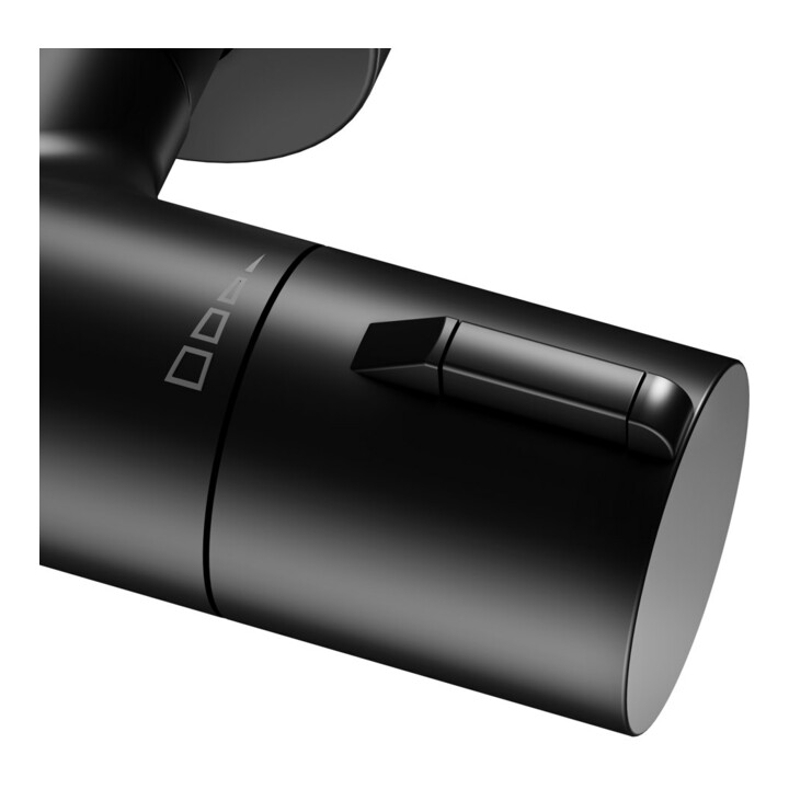 Keuco Thermostat-Brausemischer Plan blue AP, schwarz-matt