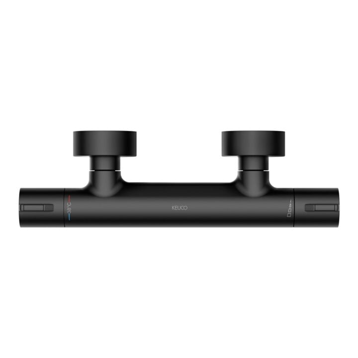 Keuco Thermostat-Brausemischer Plan blue AP, schwarz-matt