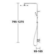 Keuco Thermostat-Brausemischer Plan blue Aufputz, mit Kopfbrause, verchromt