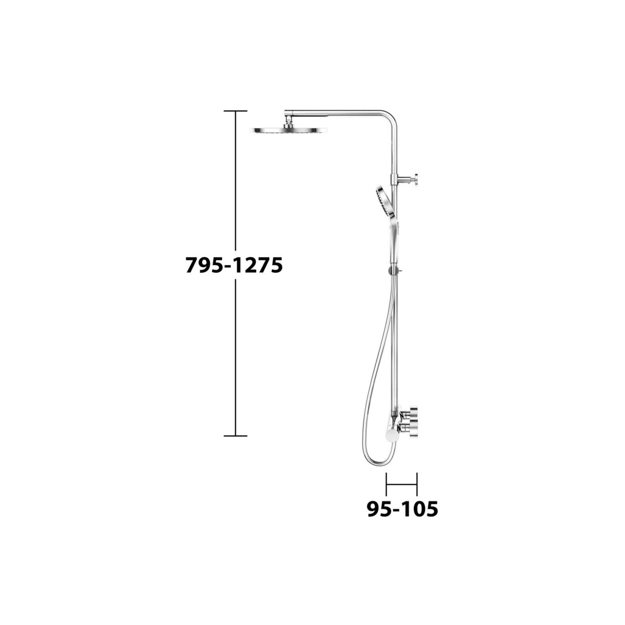 Keuco Thermostat-Brausemischer Plan blue Aufputz, mit Kopfbrause, verchromt