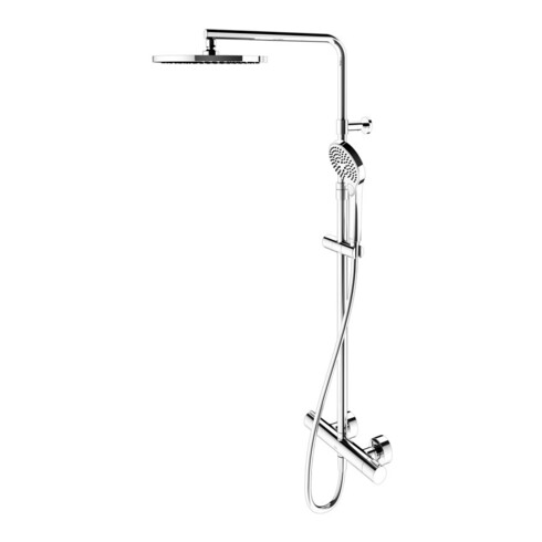 Keuco Thermostat-Brausemischer Plan blue Aufputz, mit Kopfbrause, verchromt