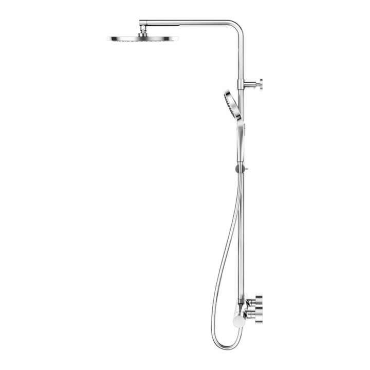Keuco Thermostat-Brausemischer Plan blue Aufputz, mit Kopfbrause, verchromt
