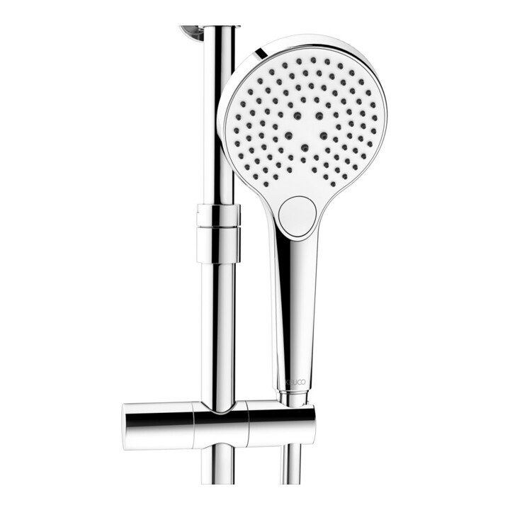 Keuco Thermostat-Brausemischer Plan blue Aufputz, mit Kopfbrause, verchromt