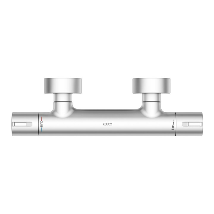 Keuco Thermostat-mélangeur douche Plan blue AP, finition aluminium