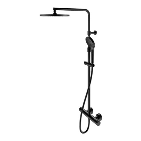 Keuco Thermostat mitiguer douche Plan blue apparent, avec pomme de tête, noir mat