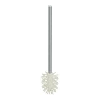 Keuco Toilettenbürste Plan 14972 Alu finish, mit Griff, Bürstenkopf weiß