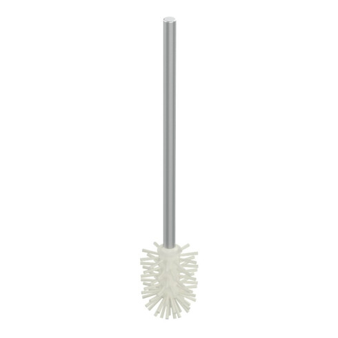 Keuco Toilettenbürste Plan 14972 Alu finish, mit Griff, Bürstenkopf weiß