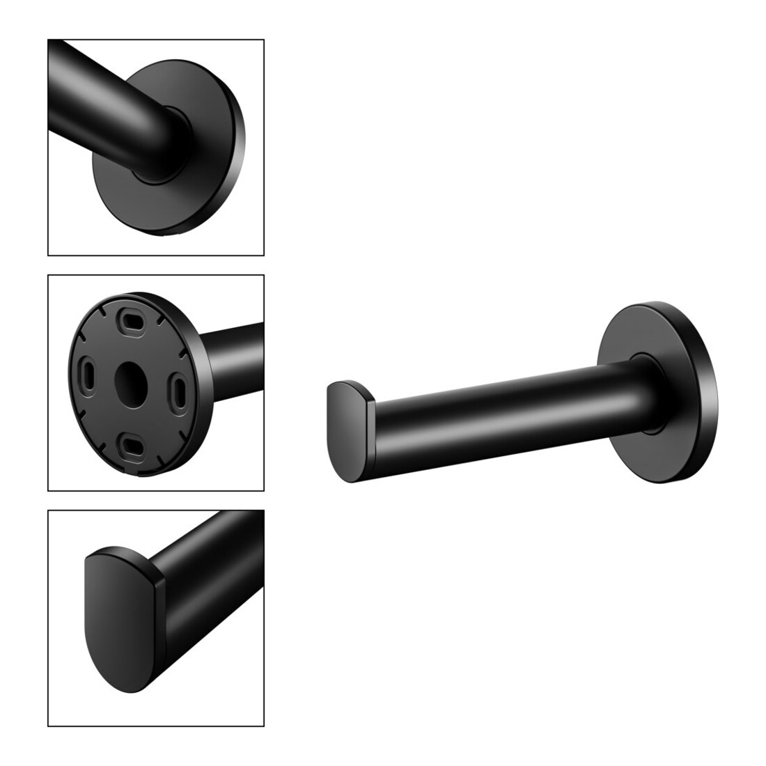 Keuco Toilettenpapier-Ersatzrollenhalter Plan schwarz, für Rollenbreite 100/120mm