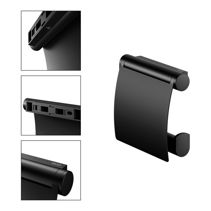 Keuco Toilettenpapierhalter Plan schwarz, mit Deckel